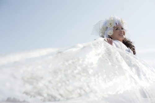 ブライダル　打掛　白